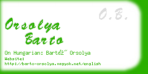 orsolya barto business card